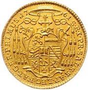 1 Ducat - Sigismund von Schrattenbach, Austria, 1754-1763 reverse image