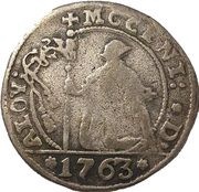 15 Soldi - Alvise Mocenigo, Italy, 1763 reverse image