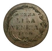 ½ Lira - Franz II reverse image