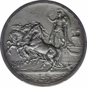 5 Lire - Victor Emmanuel III Prova, Italy, 1914 reverse image