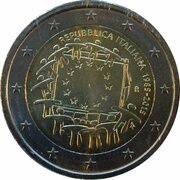 2 Euros 30 Years of European Union Flag obverse image