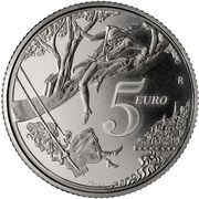 5 Euros Italo Calvino, Italy, 2023 reverse image