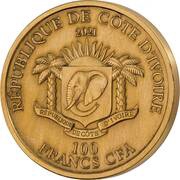 100 Francs CFA Leopard obverse image