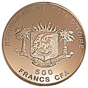 500 Francs CFA Colossus of Rhodes obverse image