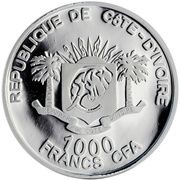 1000 Francs CFA Picasso obverse image