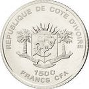 1500 Francs CFA Egyptian Pyramids obverse image