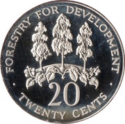20 Cents FAO; narrow legend reverse image