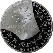5000 Tenge 7th Asian Winter Games, Kazakhstan, 2010 reverse image
