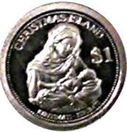 1 Dollar Mary and Child Jesus reverse image