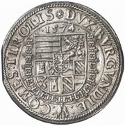 1 Thaler - Ferdinand II of Tyrol Hall, Austria, 1573-1575 reverse image