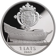 1 Lats Courland obverse image