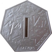 1 Lats Coin of Digits obverse image