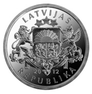 1 Lats Christmas bells obverse image