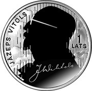1 Lats Jāzeps Vītols obverse image