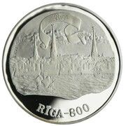 10 Latu 16th Century Riga, Latvia, 1996 reverse image