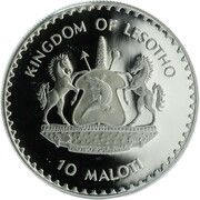 10 Maloti Papal Visit obverse image