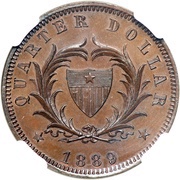 ¼ Dollar Pattern reverse image