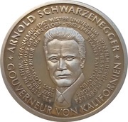 1 Dollar Arnold Schwarzenegger, Liberia, 2003 reverse image