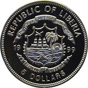 5 Dollars Secession Art Nouveau obverse image