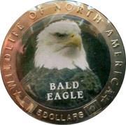 5 Dollars Eagle, Liberia, 2000 reverse image