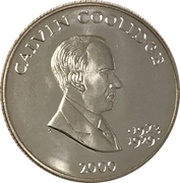 5 Dollars Calvin Coolidge, Liberia, 2000 reverse image