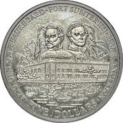 5 Dollars Beauregard/Anderson Siege of Ft. Sumter, Liberia, 2001 reverse image