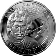 10 Dollars Paul Breitner, Liberia, 2001 reverse image