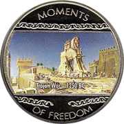 10 Dollars Trojan War - 1250 BC, Liberia, 2004 reverse image