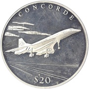 20 Dollars Concorde, Liberia, 2000 reverse image