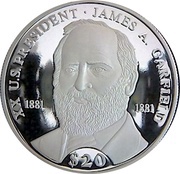 20 Dollars - James A. Garfield, Liberia, 2000 reverse image