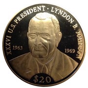20 Dollars Lyndon B. Johnson, Liberia, 2000 reverse image
