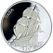 20 Dollars Vasa, Liberia, 2000 reverse image