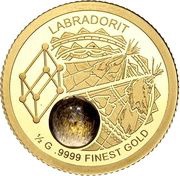 25 Dollars Labradorite, Liberia, 2021 reverse image