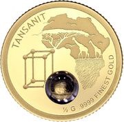 25 Dollars Tanzanit, Liberia, 2021 reverse image