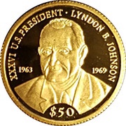 50 Dollars Lyndon B. Johnson, Liberia, 2002 reverse image