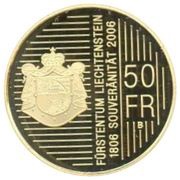 50 Franken - Johann I 200 Years of Sovereignty reverse image
