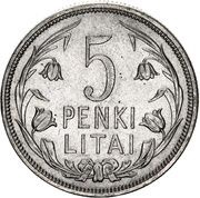 5 Litai reverse image