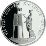 50 Litų Vilnius - European Capital of Culture, Lithuania, 2009 reverse image