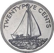25 Cents non-magnetic reverse image