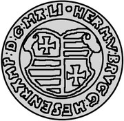 ½ Mark - Hermann von Brüggeneye and Wilhelm von Brandenburg Riga obverse image