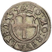 1 Ferding - Heinrich von Galen Reval; simple shield, Livonia, 1553-1557 reverse image