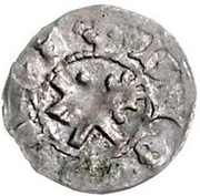 1 Pfennig - Silvester Stodewescher Without circle, Livonia, 1448-1479 reverse image
