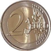 2 Euros - Henri I Marriage of Grand Duke Henri - classic version, Luxembourg, 2021 reverse image