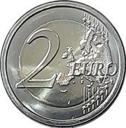2 Euros - Henri I Flag of Luxembourg reverse image