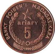 5 Ariary motto B obverse image