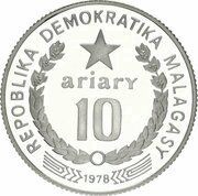 10 Ariary silver obverse image