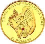 10 Dollars Third Millennium reverse image