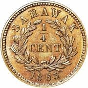 ¼ Cent - James Brooke Rajah reverse image
