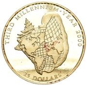 25 Dollars Third Millennium reverse image
