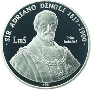 5 Liri Sir Adriano Dingli, Malta, 2003 reverse image